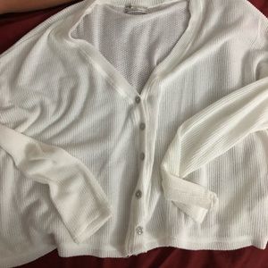 Urban outfitter cropped white sweater
